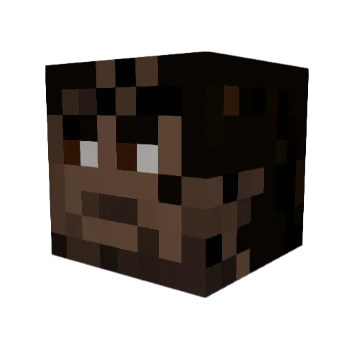 ElGalloMC Minecraft avatar head, 3D render