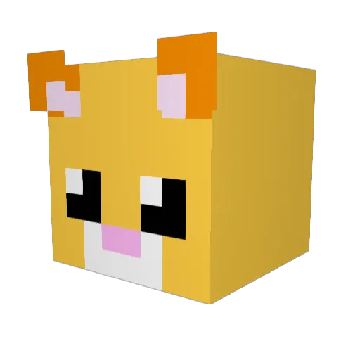 ElGatosL Minecraft avatar head, 3D render