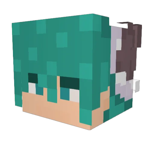 ElGavini Minecraft avatar head, 3D render