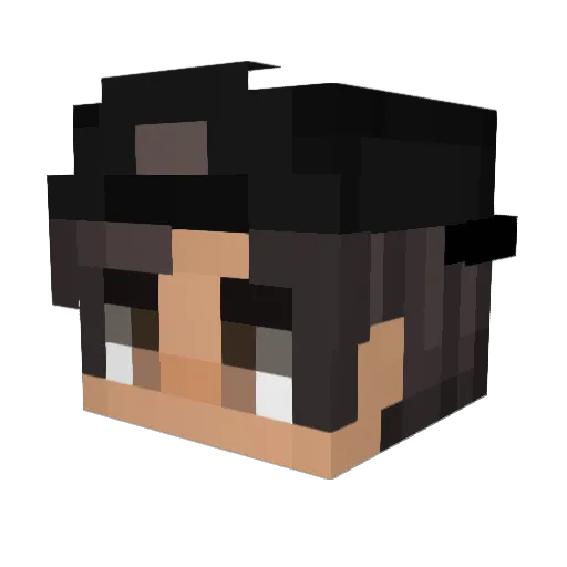 ElGhostVC Minecraft avatar head, 3D render