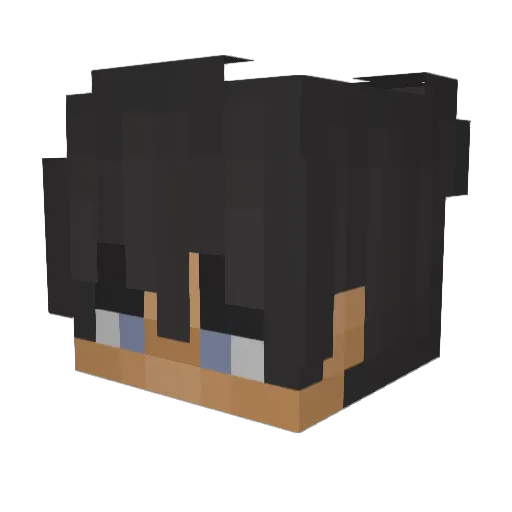 ElGloomy Minecraft avatar head, 3D render