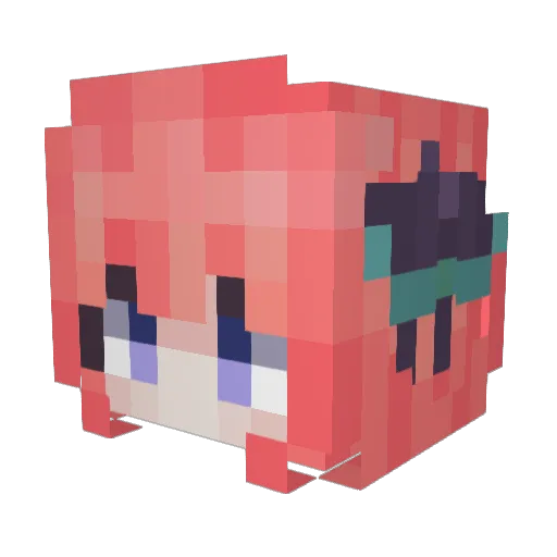 ElGlucagon Minecraft avatar head, 3D render