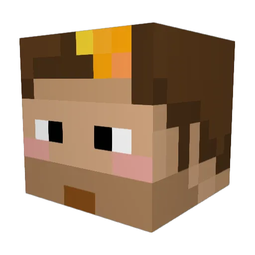 ElGordoJony Minecraft avatar head, 3D render