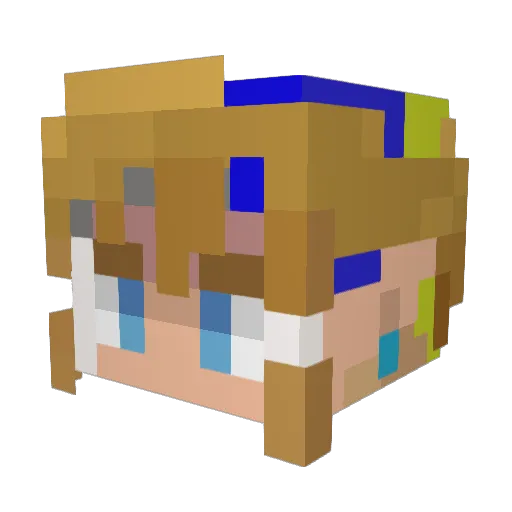 ElGorrinflas Minecraft avatar head, 3D render