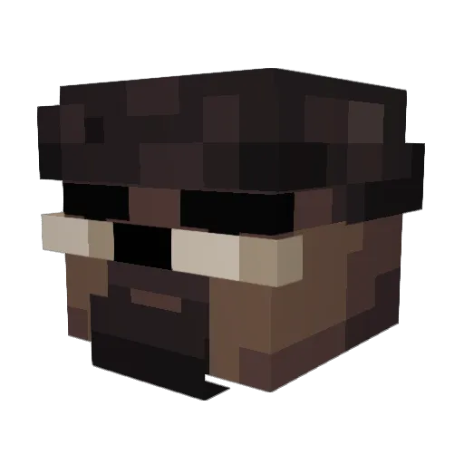 ElGrandioSmokio Minecraft avatar head, 3D render
