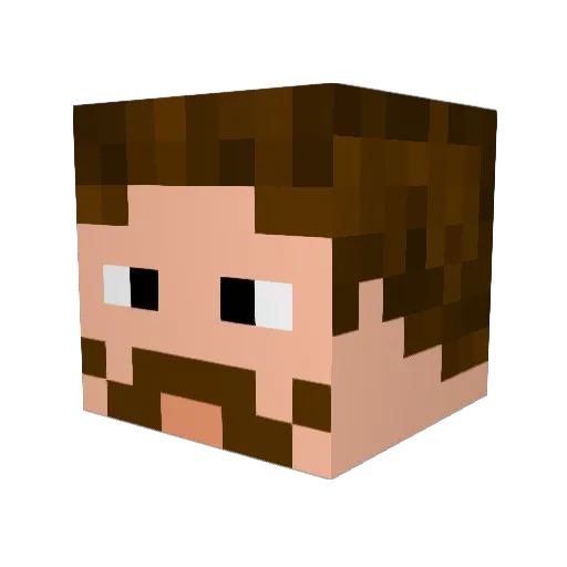 ElGranjas_ Minecraft avatar head, 3D render