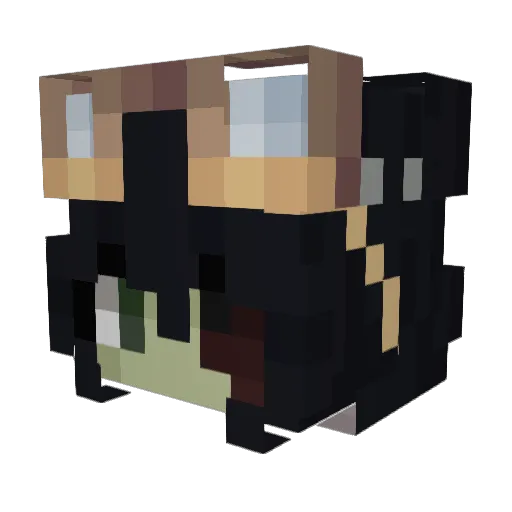 ElGrilloh Minecraft avatar head, 3D render