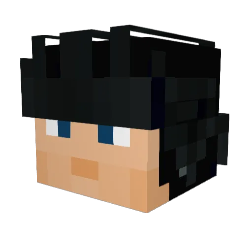 ElGuardian Minecraft avatar head, 3D render