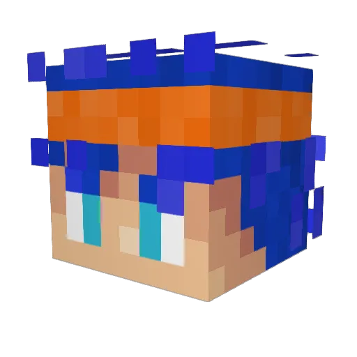ElHarrySki Minecraft avatar head, 3D render