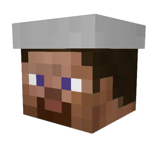 ElHeato Minecraft avatar head, 3D render