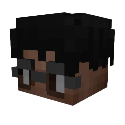 ElHijoSinTalento Minecraft avatar head, 3D render