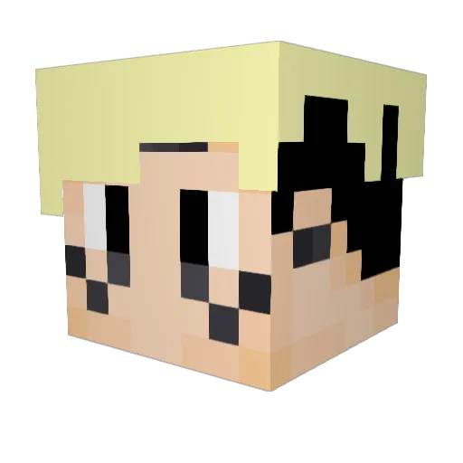 ElHombreRemix Minecraft avatar head, 3D render