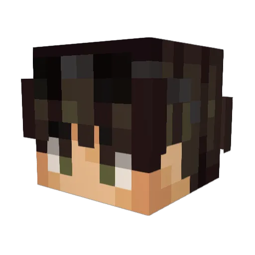 ElHugo99 Minecraft avatar head, 3D render