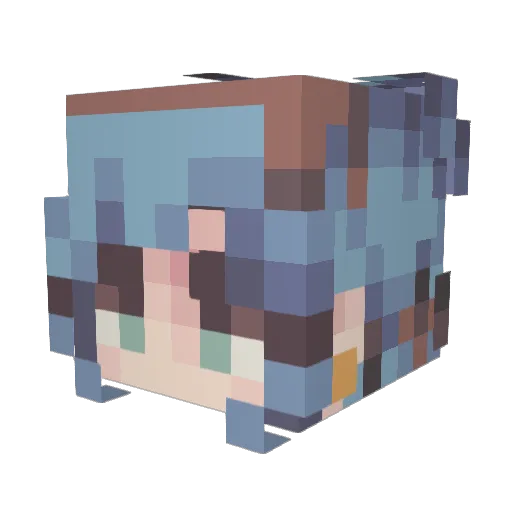 ElJala Minecraft avatar head, 3D render