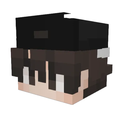 ElKans Minecraft avatar head, 3D render