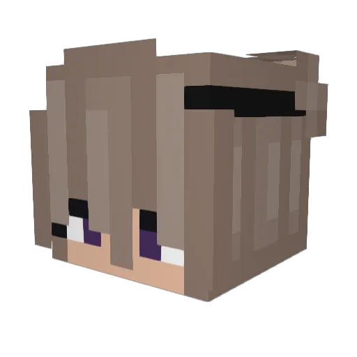 ElKawqii Minecraft avatar head, 3D render