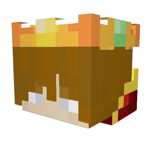 ElKingHD Minecraft avatar head, 3D render