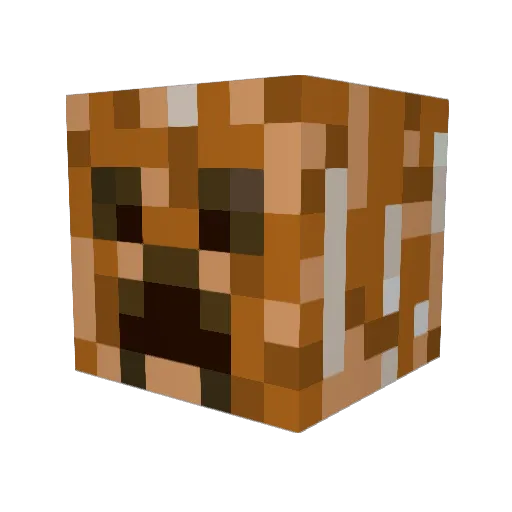 ElLagetti Minecraft avatar head, 3D render
