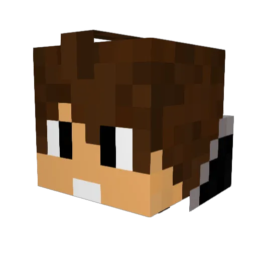 ElLima Minecraft avatar head, 3D render