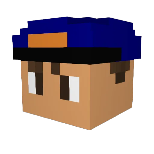 ElLince Minecraft avatar head, 3D render
