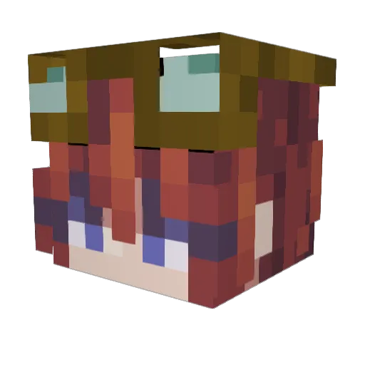 ElLovoFeroz Minecraft avatar head, 3D render