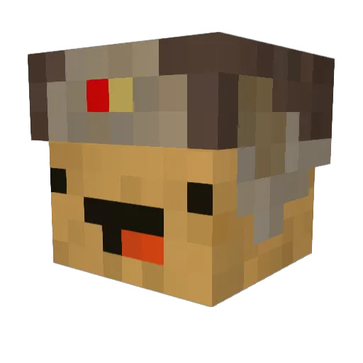 ElMagicPotato Minecraft avatar head, 3D render