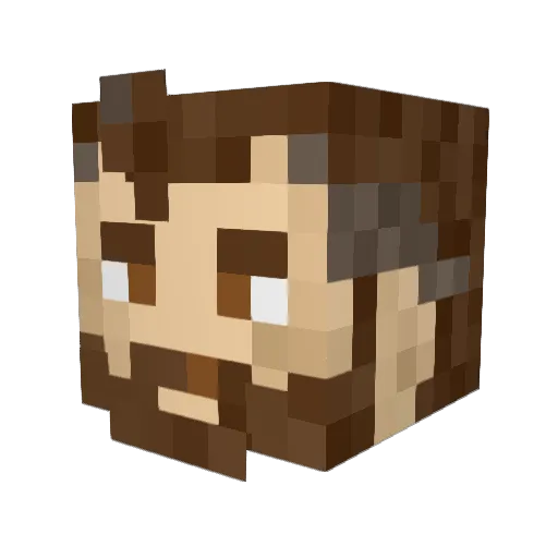 ElMagoViller0 Minecraft avatar head, 3D render