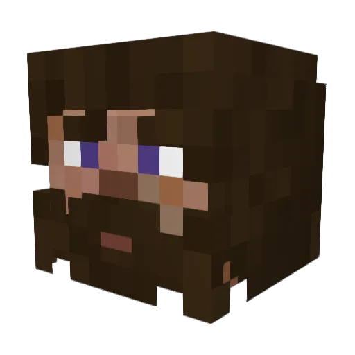 ElManuell Minecraft avatar head, 3D render