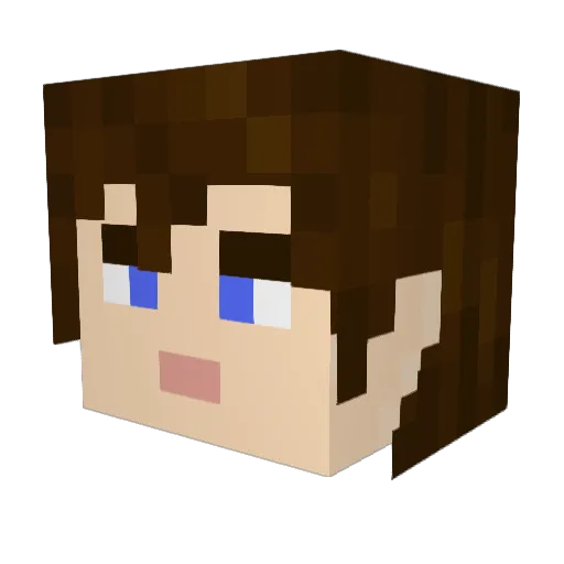 ElMaskus Minecraft avatar head, 3D render