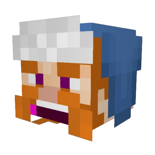 ElMatCo20 Minecraft avatar head, 3D render
