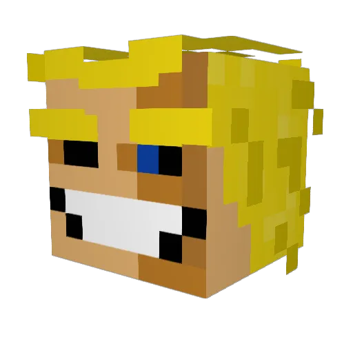 ElMataSimiosHD Minecraft avatar head, 3D render