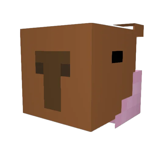 ElMatyXD Minecraft avatar head, 3D render