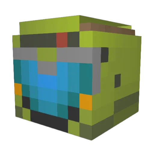 ElMayas Minecraft avatar head, 3D render