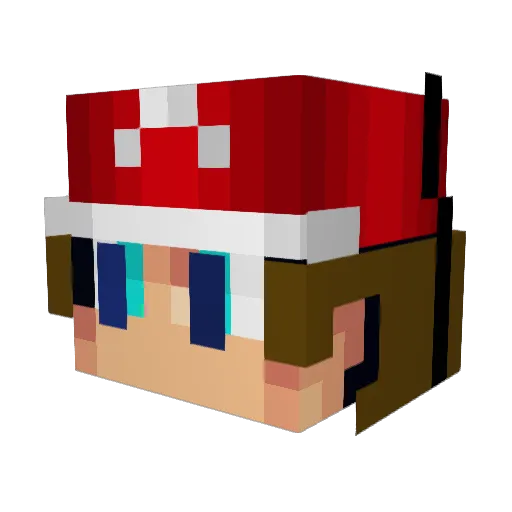 ElMcNasty1 Minecraft avatar head, 3D render