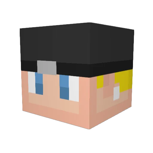 ElMdelaW Minecraft avatar head, 3D render