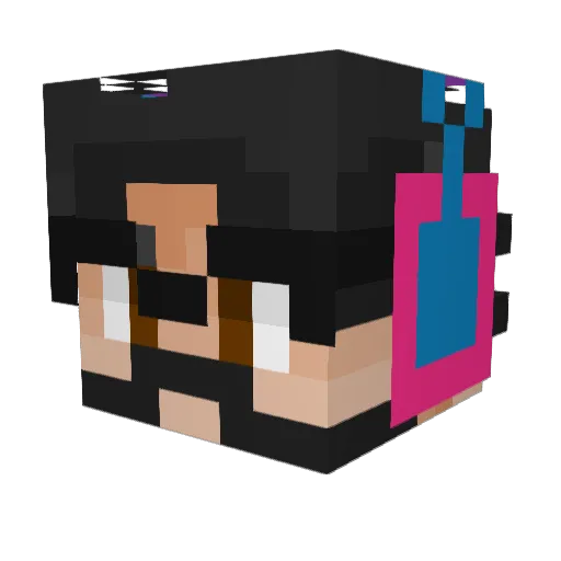 ElMemovich Minecraft avatar head, 3D render