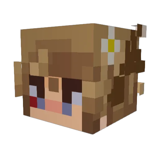 ElMerano Minecraft avatar head, 3D render