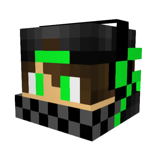 ElMundoDeCharly Minecraft avatar head, 3D render