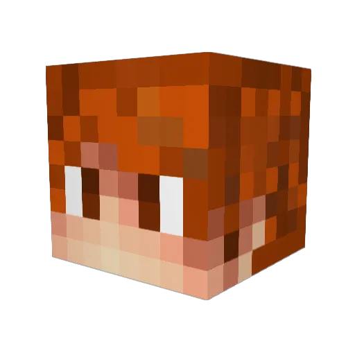 ElNekron Minecraft avatar head, 3D render