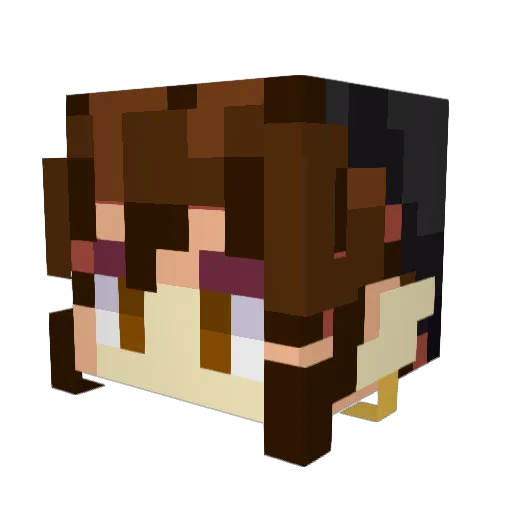 ElNetoide Minecraft avatar head, 3D render