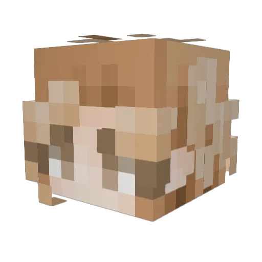 ElNoctambulo Minecraft avatar head, 3D render