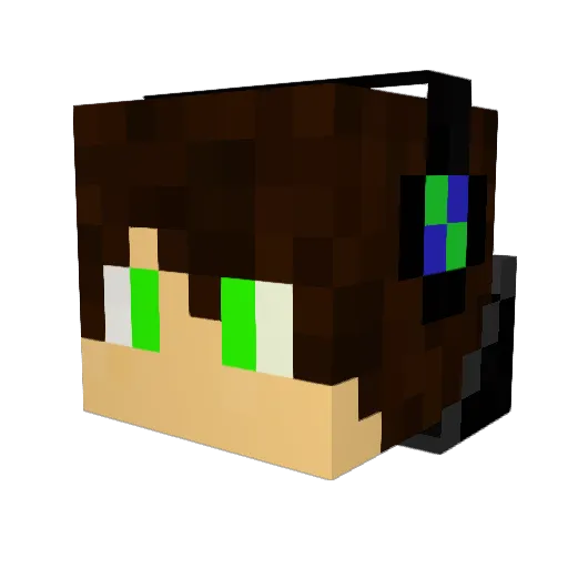 ElNooberas Minecraft avatar head, 3D render