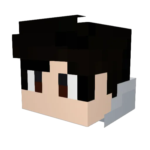 ElNovato1 Minecraft avatar head, 3D render