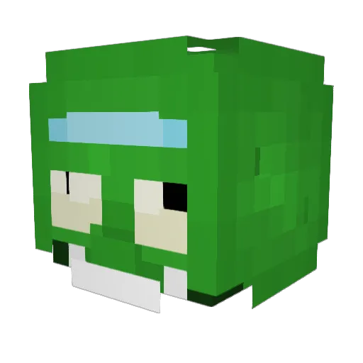 ElNukzzz Minecraft avatar head, 3D render