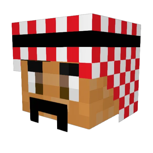 ElOdio100preGana Minecraft avatar head, 3D render