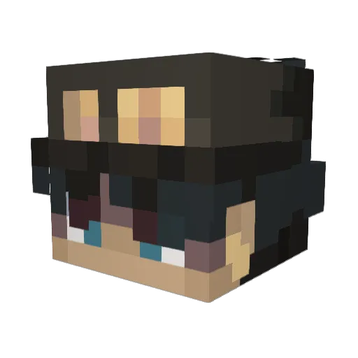 ElOmega97 Minecraft avatar head, 3D render
