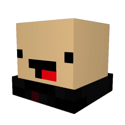 ElOscu Minecraft avatar head, 3D render