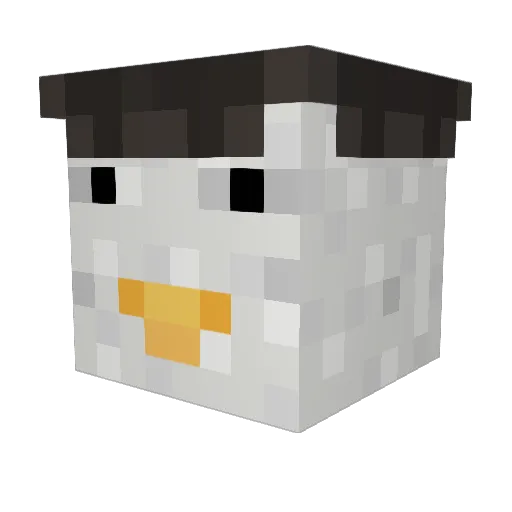 ElPaP_ Minecraft avatar head, 3D render