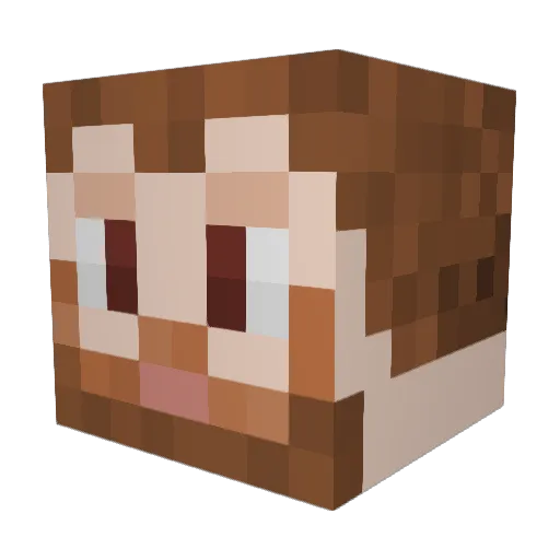 ElPaid Minecraft avatar head, 3D render