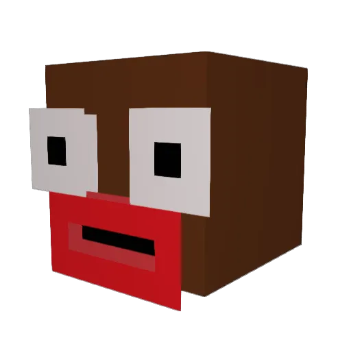 ElPanaCongui Minecraft avatar head, 3D render